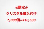 ※限定1名※6,000クリスタル¥10,500